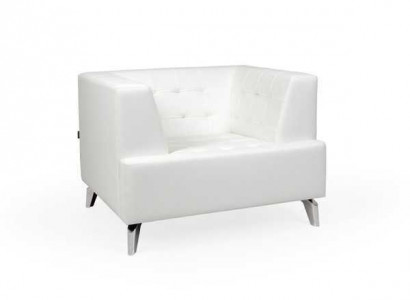 Weißer Sessel Fernsehsessel Lounge Einsitzer Wohnzimmer Club Relaxsessel